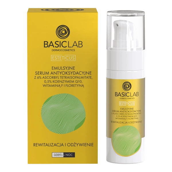 Emulsyjne serum antyoksydacyjne z 6% ascorbyl tetraisopalmitate